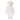 Bukowski Bears Molly premium quality stuffed animal white lamb toy wearing white dress and shoes with a bow atop her head.